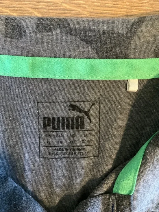 Men’s Puma Union gray camo golf polo, XL - Picture 3 of 6